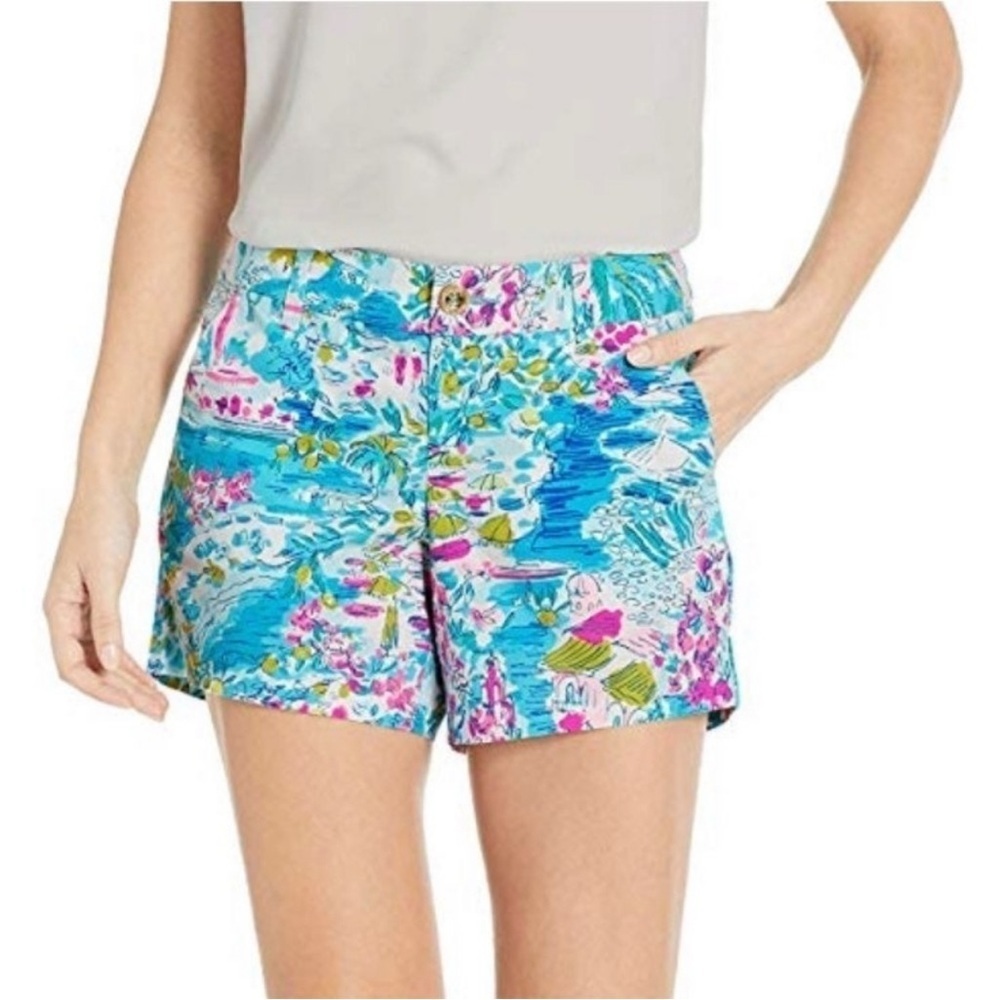 Postcards from Positano Lilly Pulitzer Women's Callahan Shorts Size 0 Italy Euro